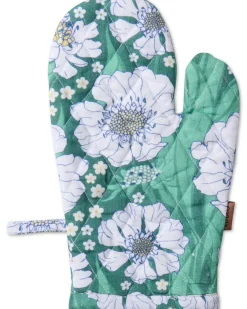 KIP & CO Oven Mitt TUMBLING FLOWERS GREEN