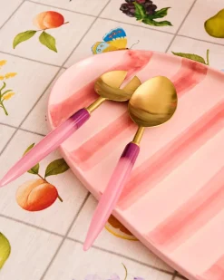 KIP & CO Platter PINK STRIPE