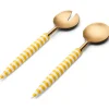 KIP & CO Salad Servers SUNSHINE STRIPE