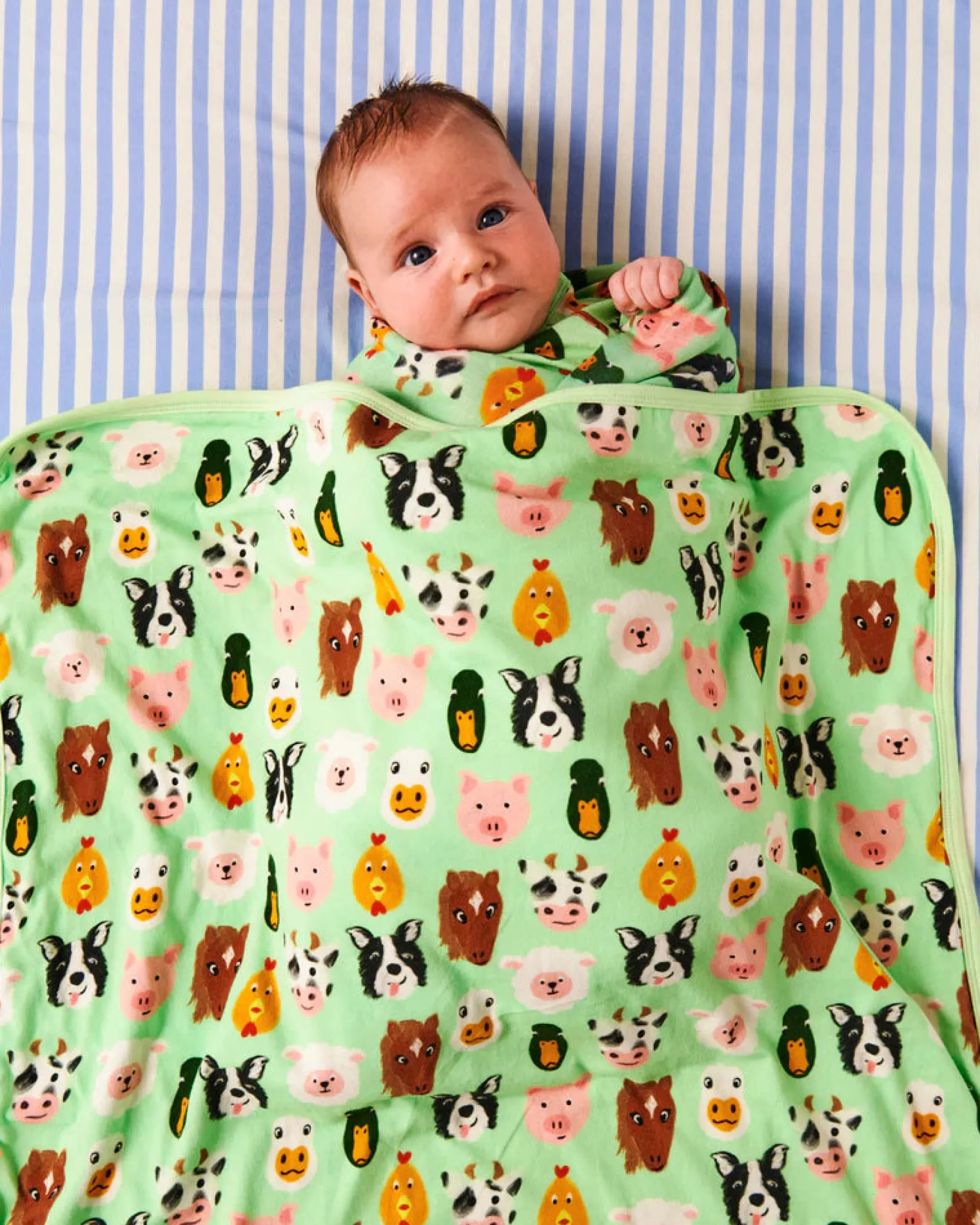 KIP & CO Snuggle Blanket FARM FRIENDS