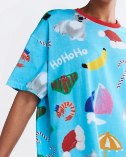 KIP & CO T Shirt Nightie CHRISTMAS ICONS