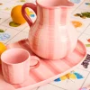 KIP & CO Water Jug PINK STRIPE
