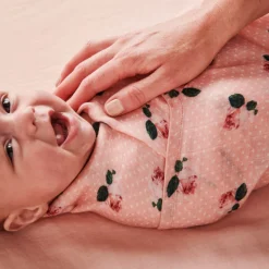 KIP AND CO Bamboo Swaddle POLKADOT ROSE