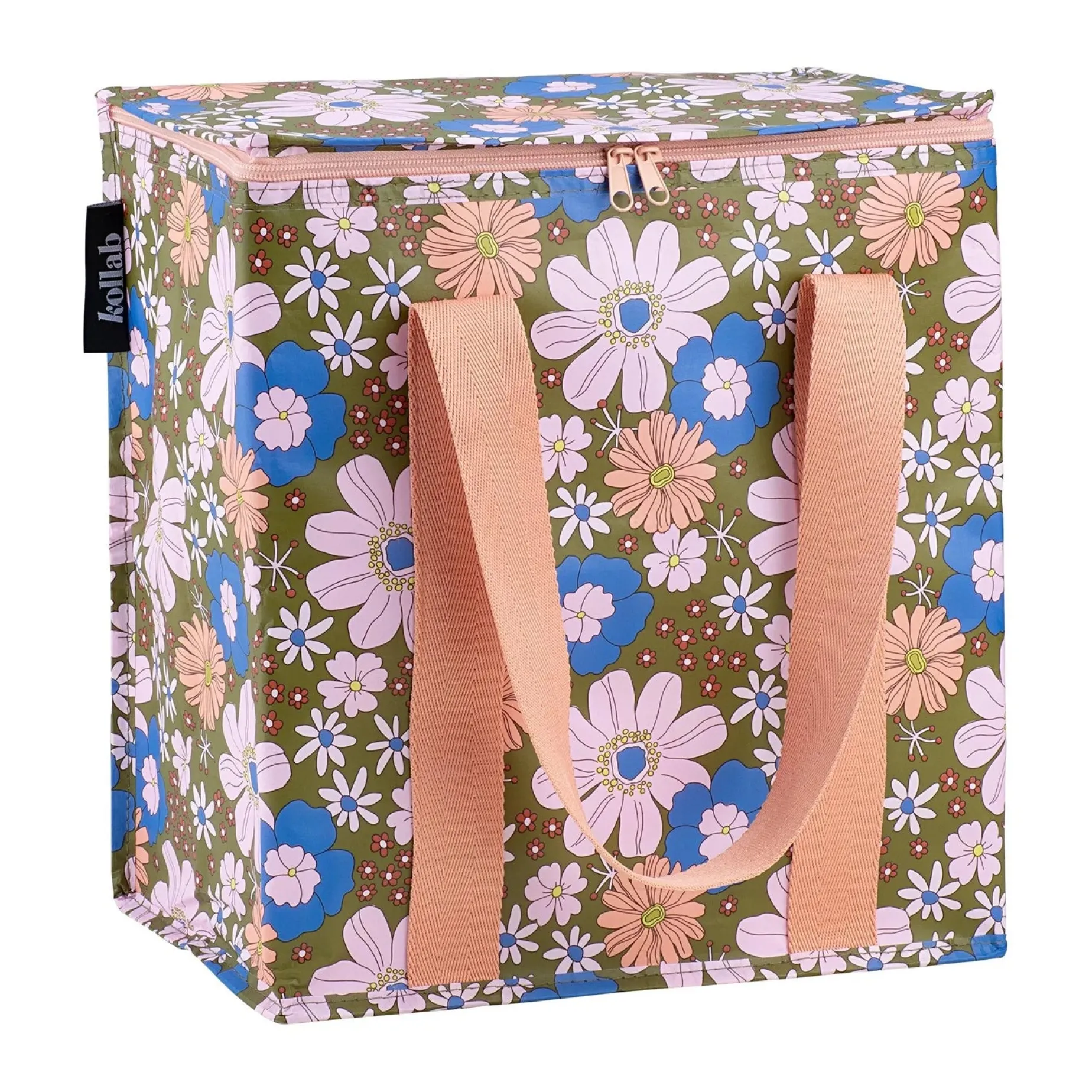 KOLLAB Cooler Bag BLUE FLOWERS