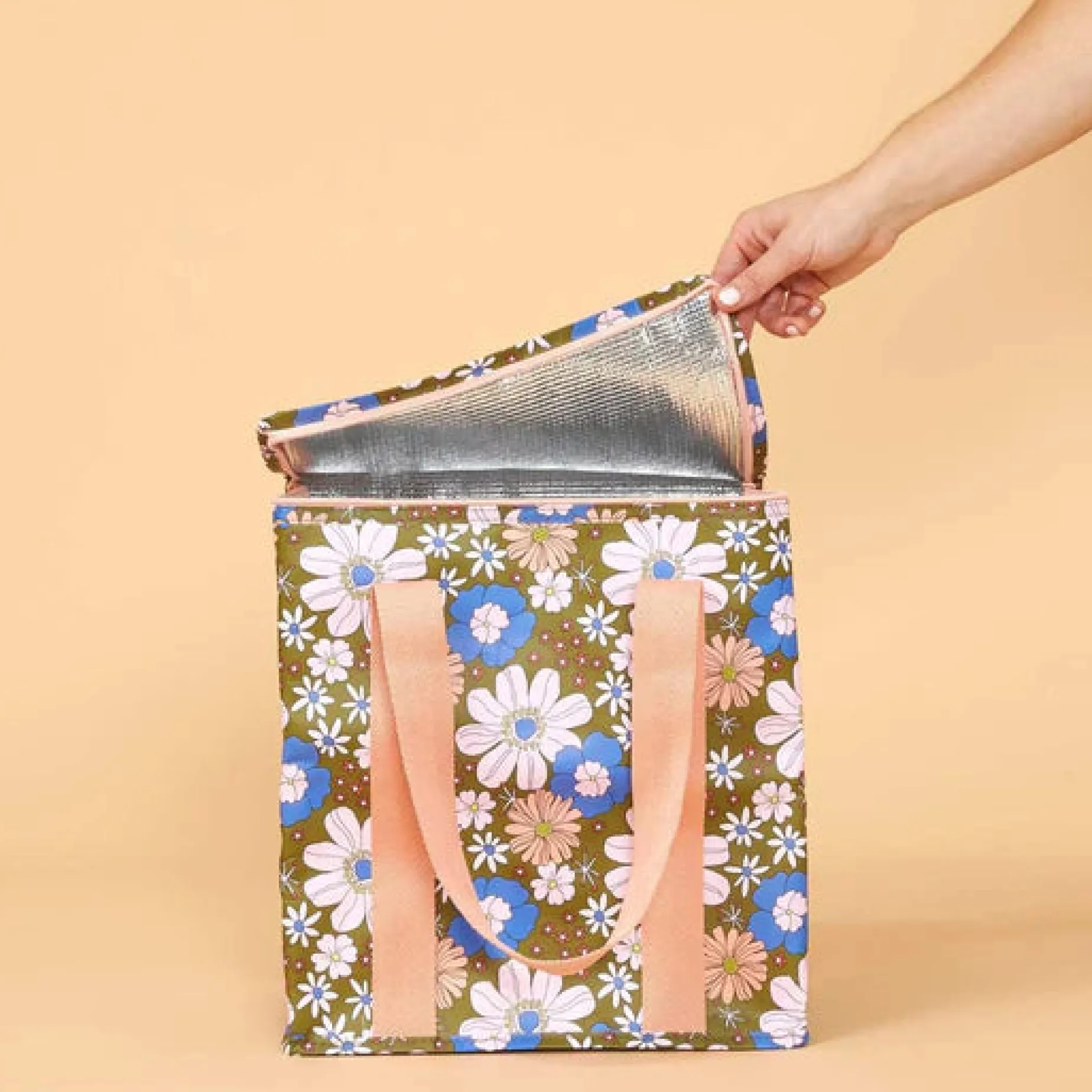 KOLLAB Cooler Bag BLUE FLOWERS
