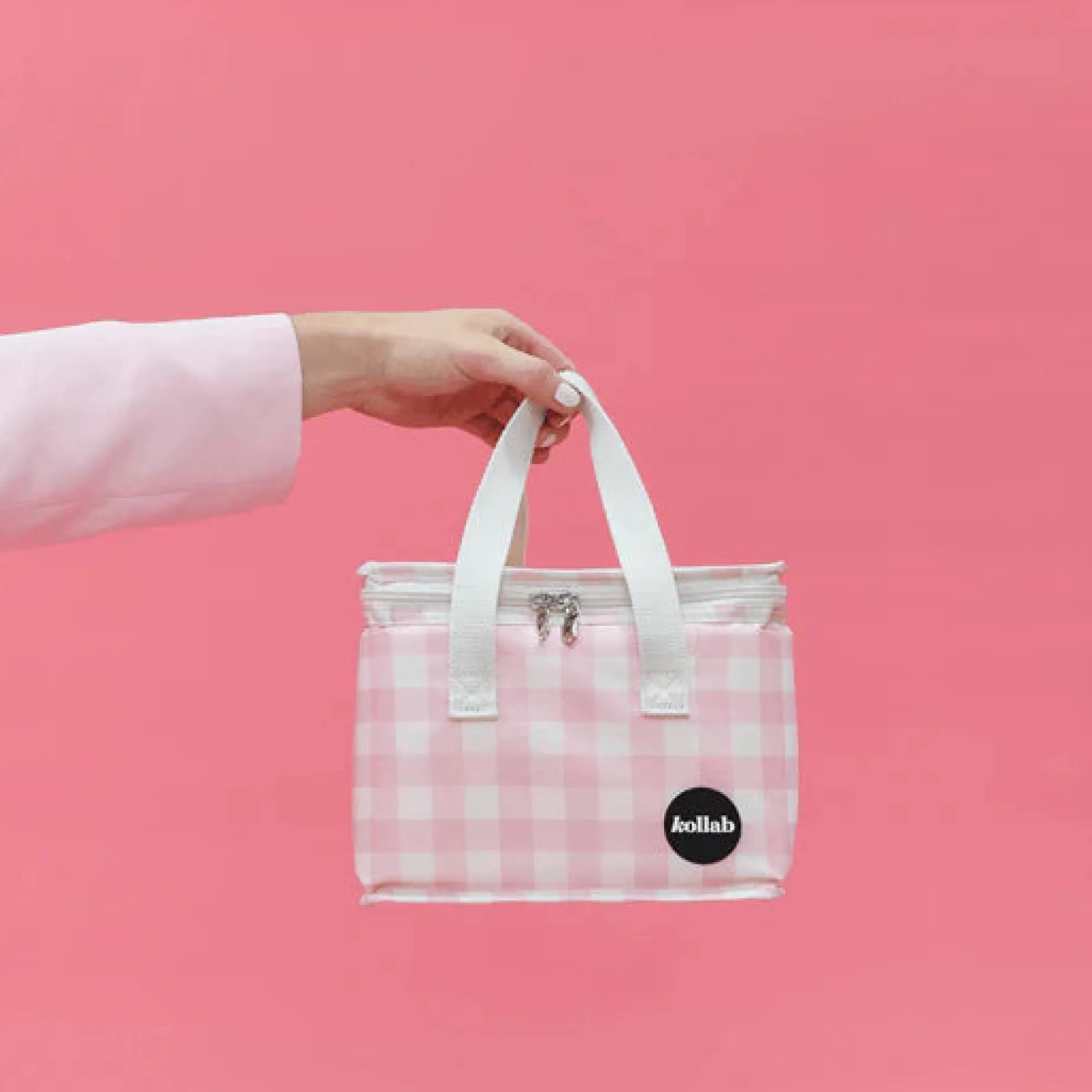 KOLLAB Lunch Box CANDY PINK CHECK