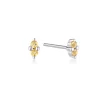 LINDA Birthstone Stud CITRINE SILVER