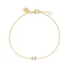 LINDA Duo Bracelet White Topaz GOLD