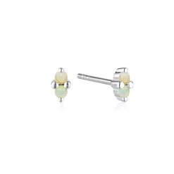 LINDA TAHIJA Birthstone Stud OPAL SILVER