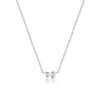 LINDA TAHIJA Duo Necklace White Topaz SILVER