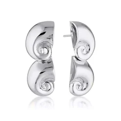 LINDA TAHIJA Nautilus Max Earrings SILVER