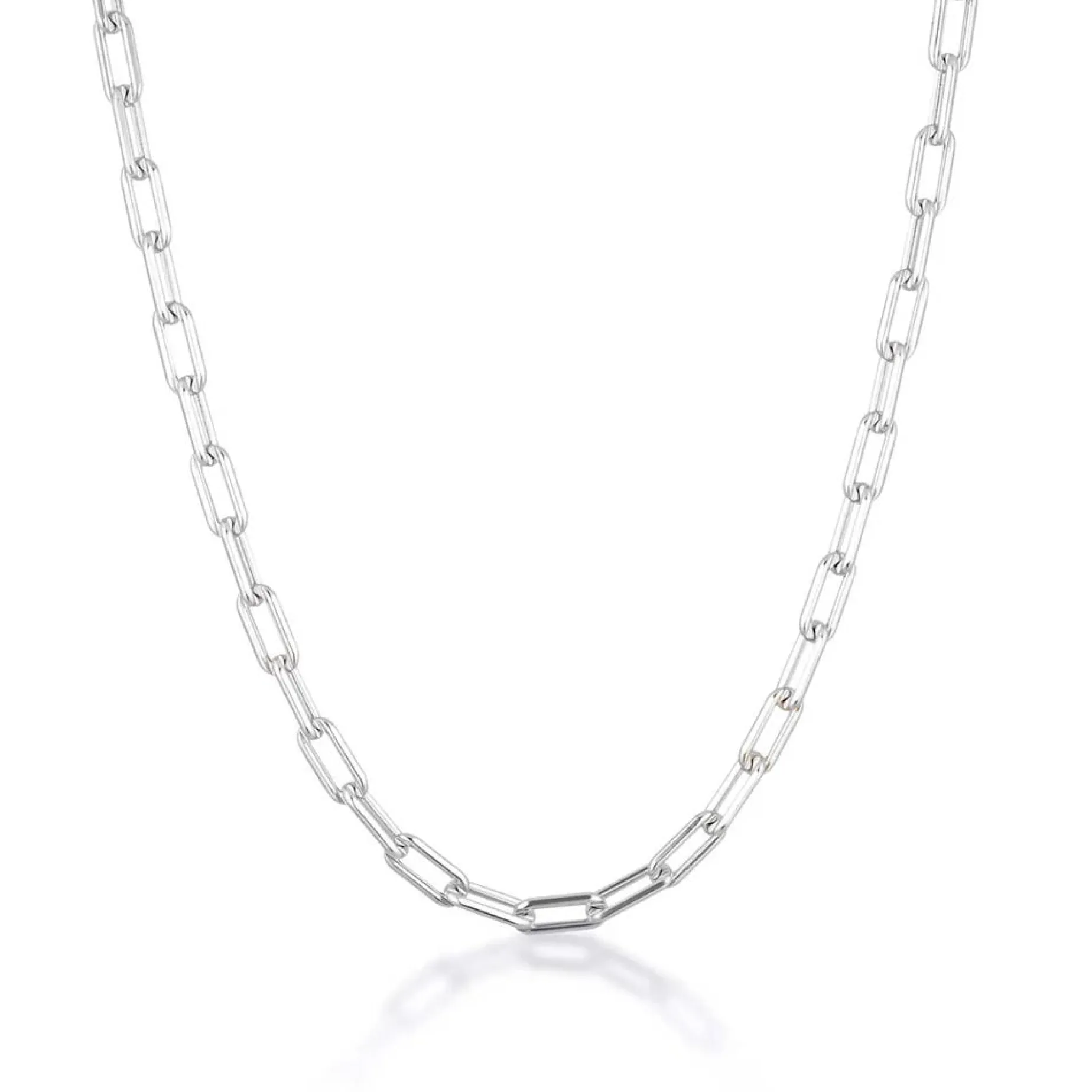 LINDA TAHIJA Paperclip Necklace SILVER