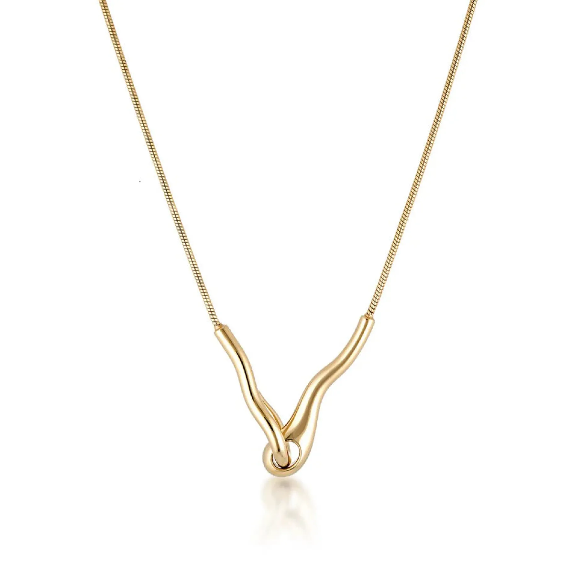 LINDA TAHIJA Ripple Necklace GOLD