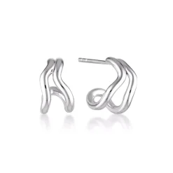 LINDA TAHIJA Split Earrings SILVER
