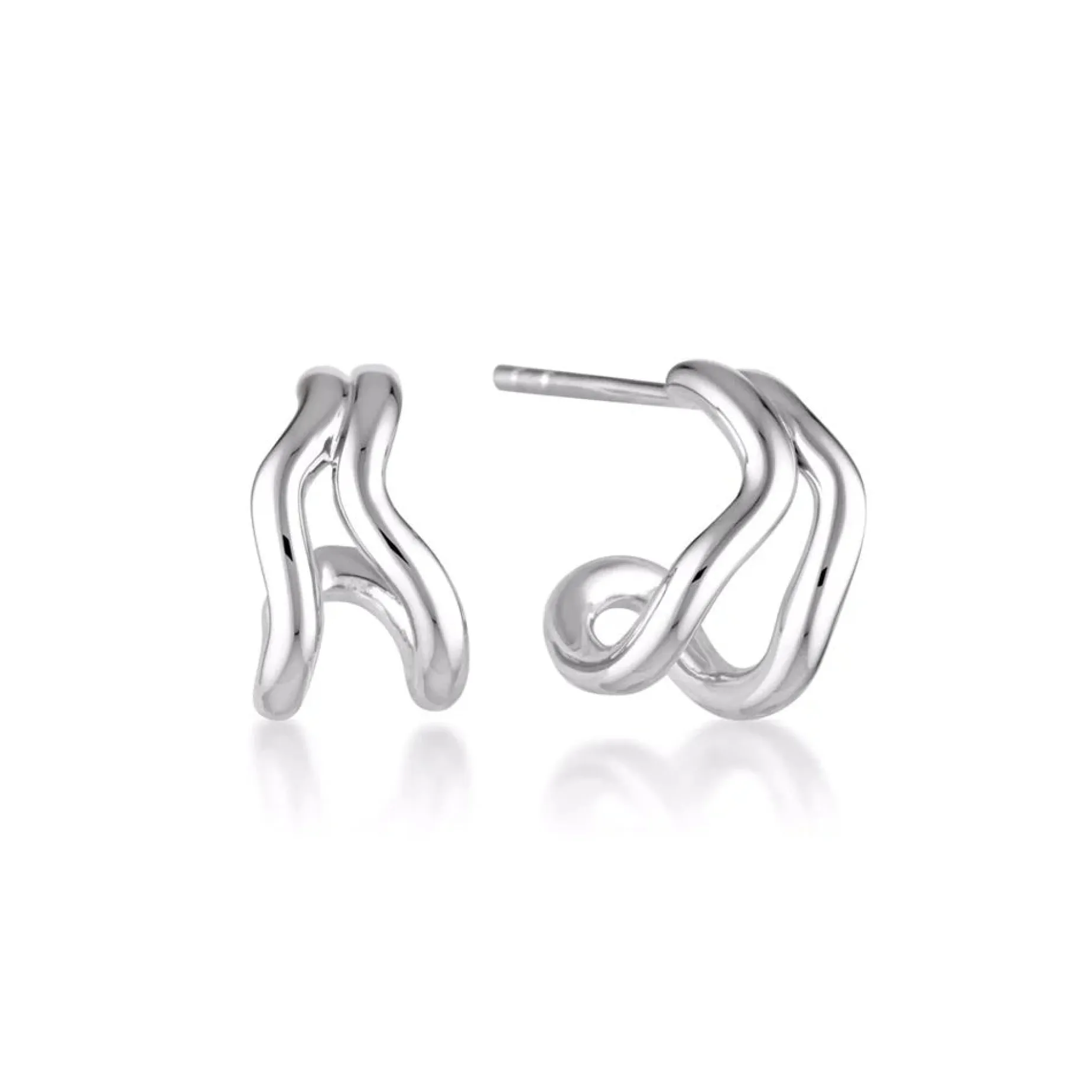 LINDA TAHIJA Split Earrings SILVER