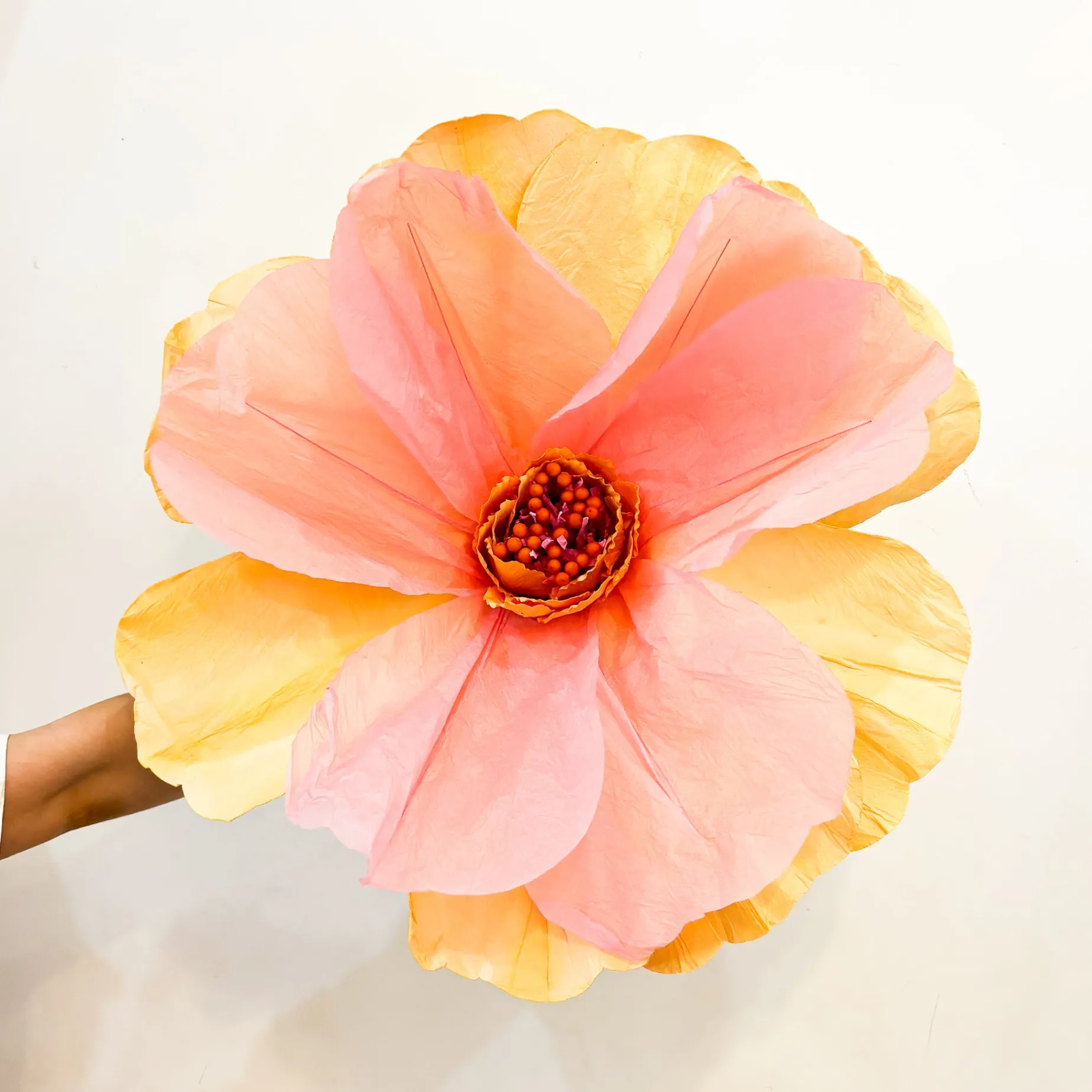 MOONLIGHT Paper Flower Large APRICOT