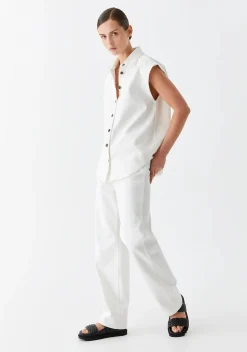 MORRISON Theo Denim Vest WHITE