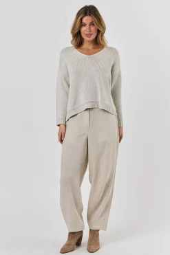 NATURALS V Neck Knit CLOUD