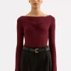 NUDE LUCY Clement Long Sleeve Top PLUM