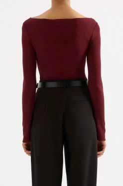NUDE LUCY Clement Long Sleeve Top PLUM