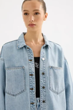 Nude Lucy Organic Denim Overshirt 90'S BLUE WASH