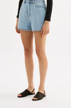 Nude Lucy Organic Mom Short BLUE WASH