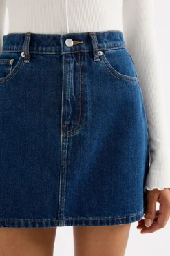 NUDE LUCY Sia Denim Mini Skirt BLUE