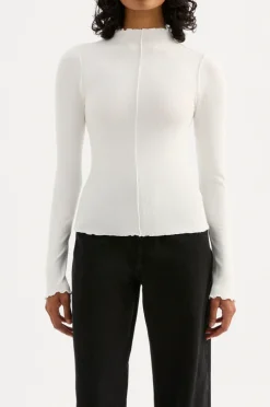 NUDE LUCY Xavier Long Sleeve Top SALT