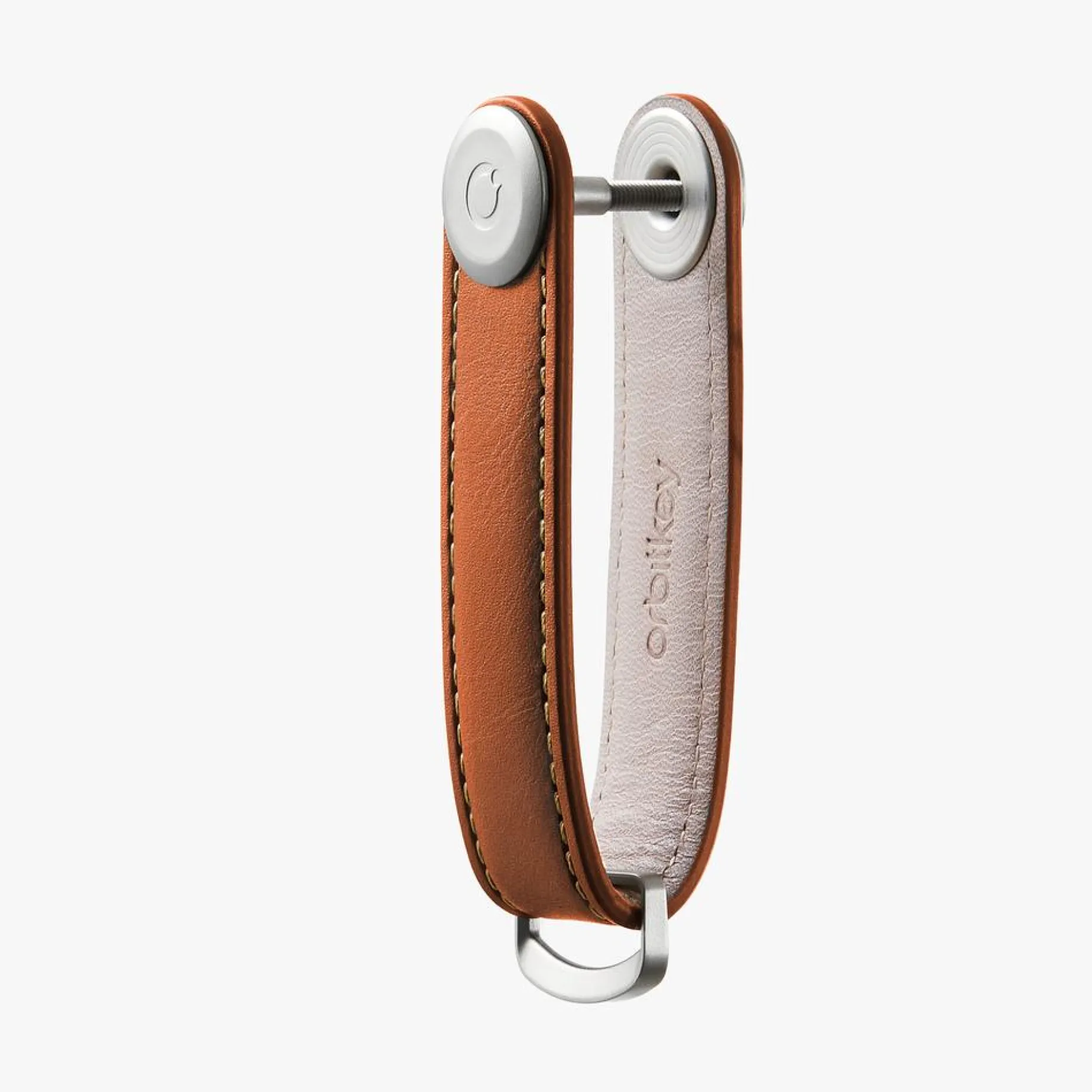 ORBITKEY Leather Key Organiser COGNAC
