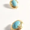 Oval Earrings GOLD TURQUOISE