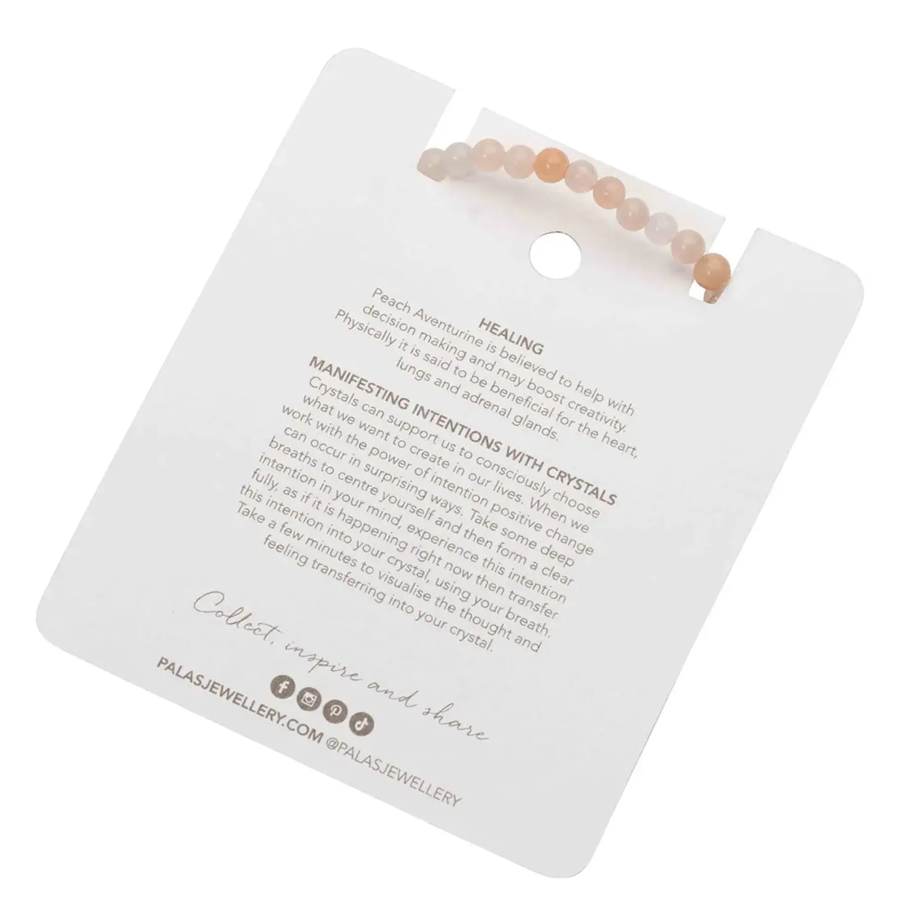 PALAS Healing Gem Bracelet PEACH AVENTURINE