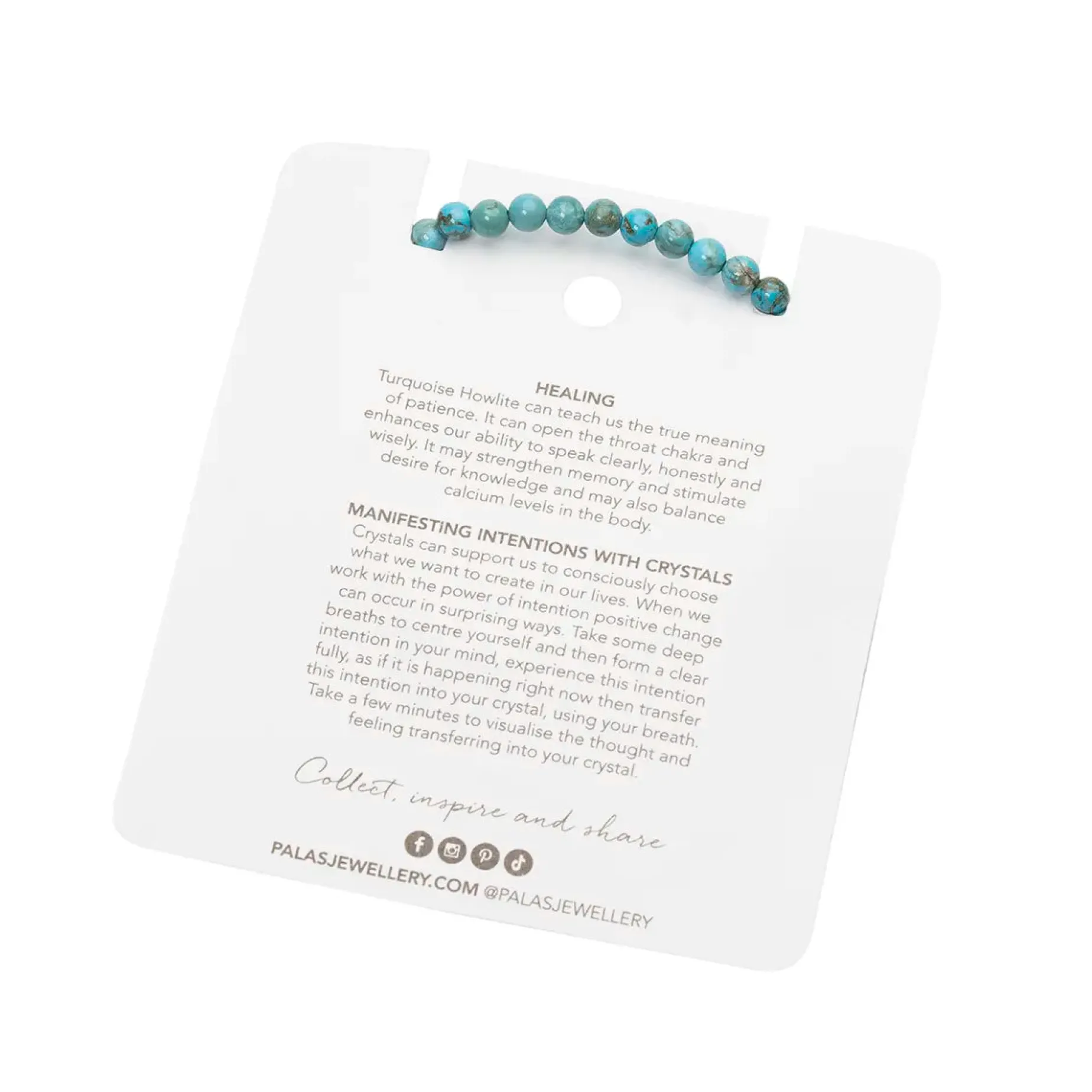 PALAS Healing Gem Bracelet TURQUOISE HOWLITE