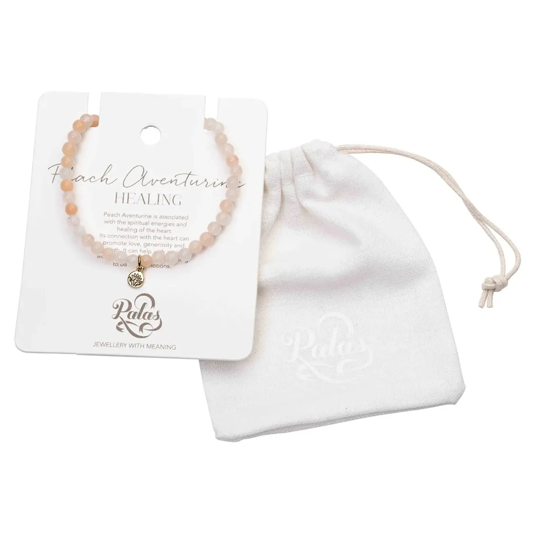 PALAS Healing Gem Bracelet PEACH AVENTURINE