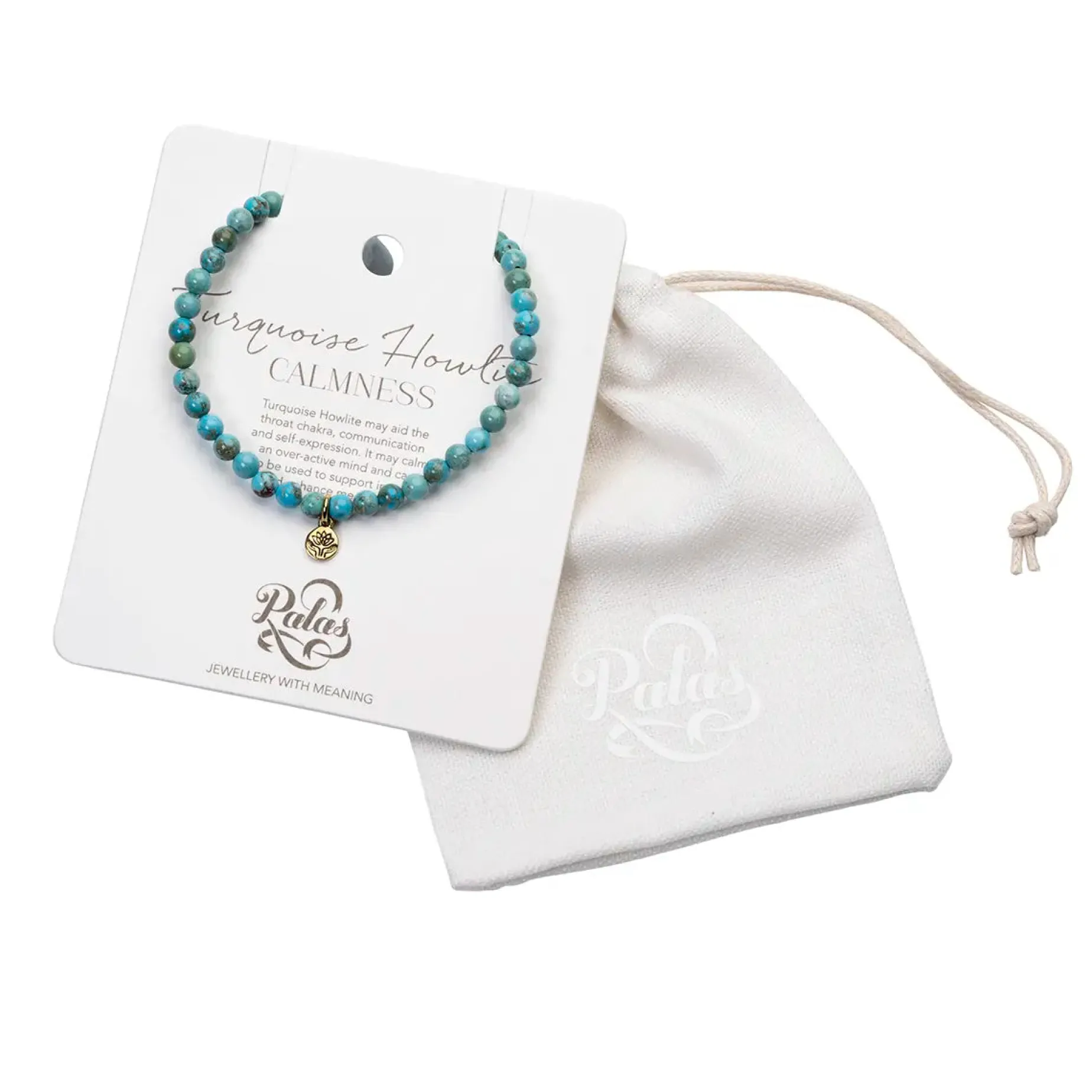 PALAS Healing Gem Bracelet TURQUOISE HOWLITE
