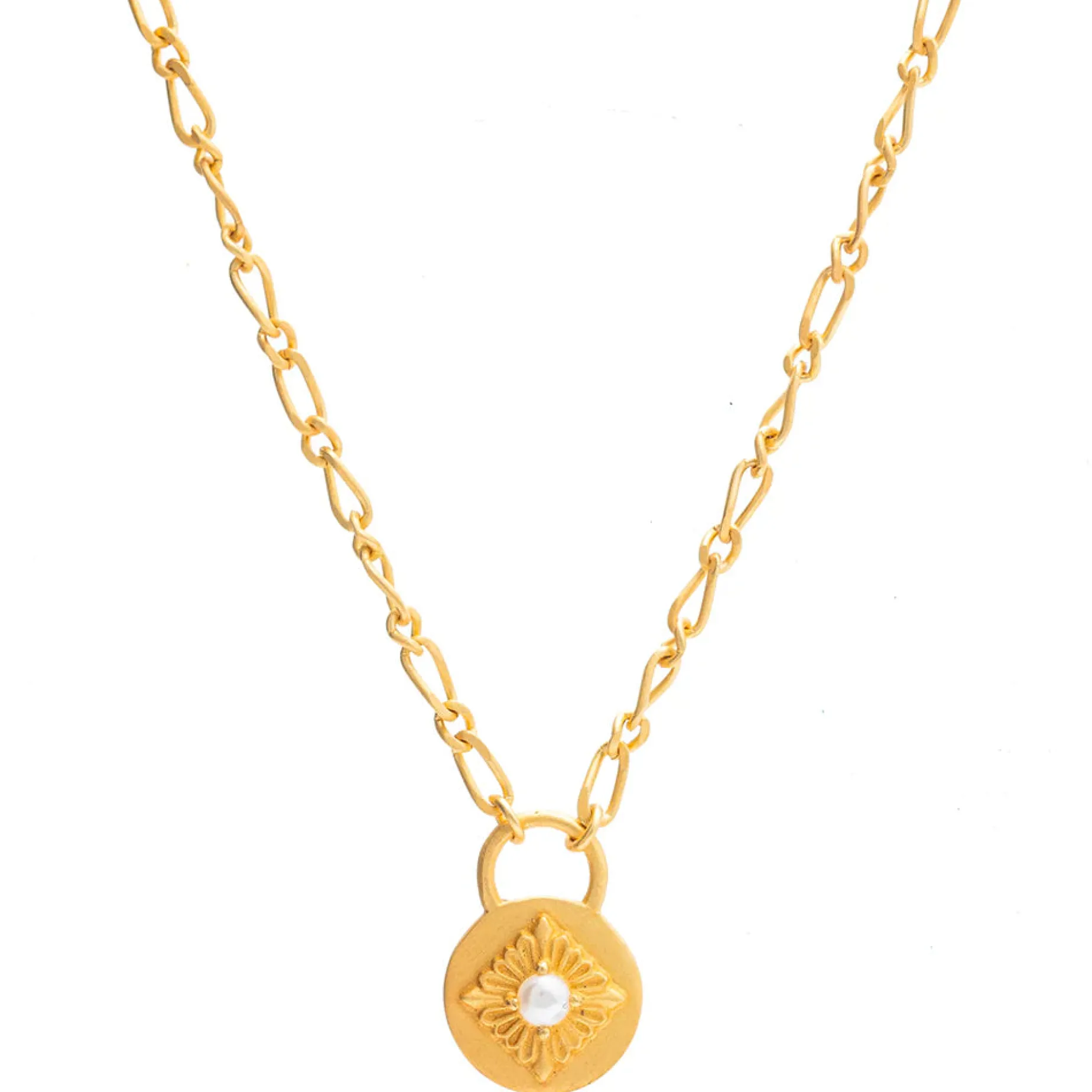 Ruby Teva Arabesque Necklace CABOCHON PEARL
