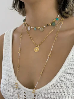 Ruby Teva Arabesque Necklace CABOCHON PEARL