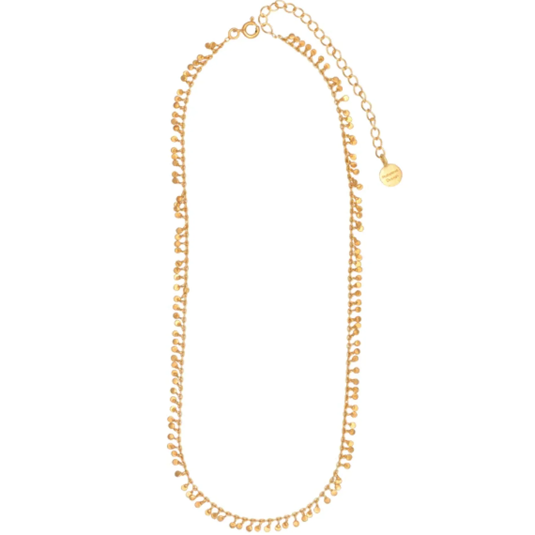 Ruby Teva Disc Necklace GOLD