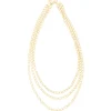 RUBY TEVA Three Tier Link Necklace GOLD PLATE