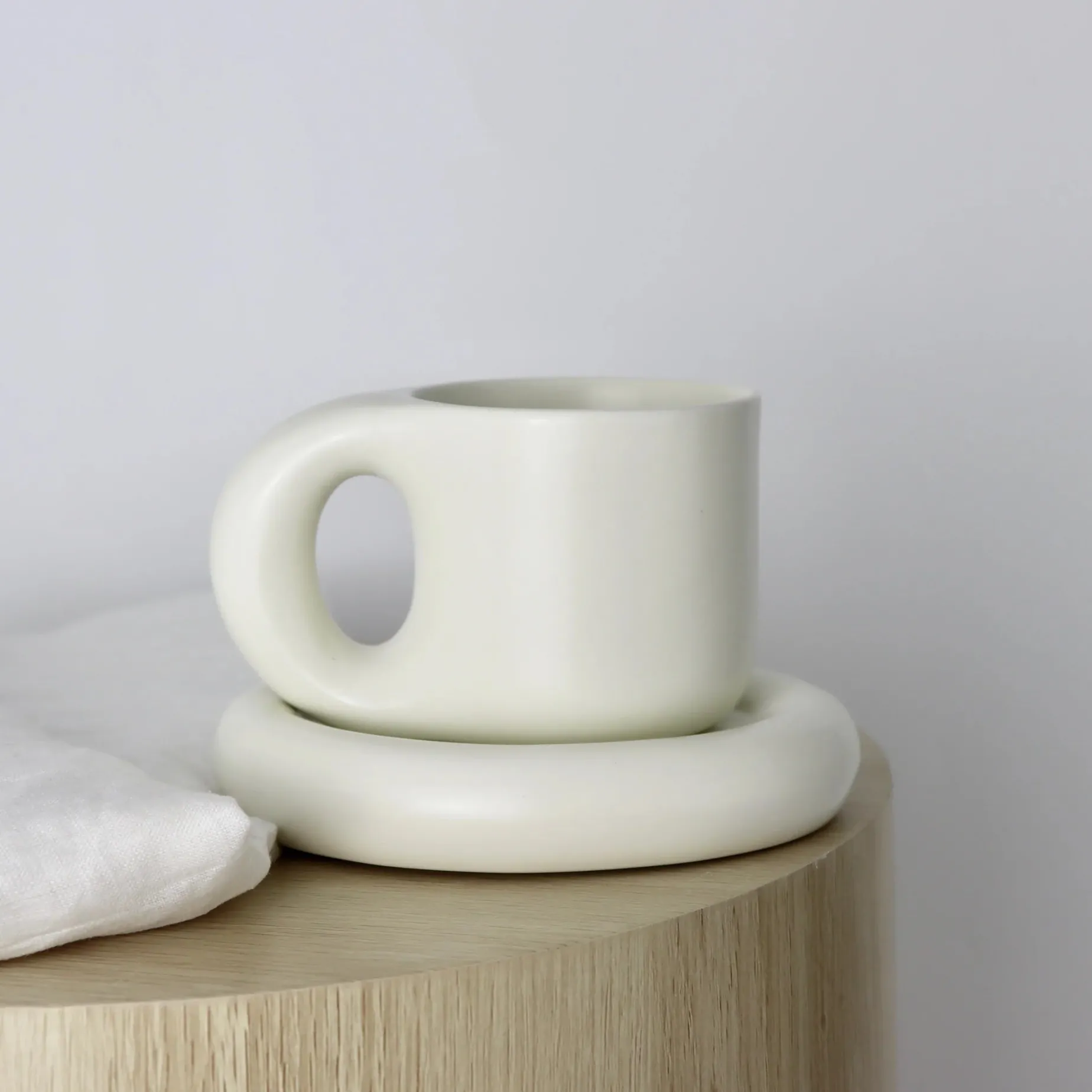 S&C Chubby Mug Set WHITE
