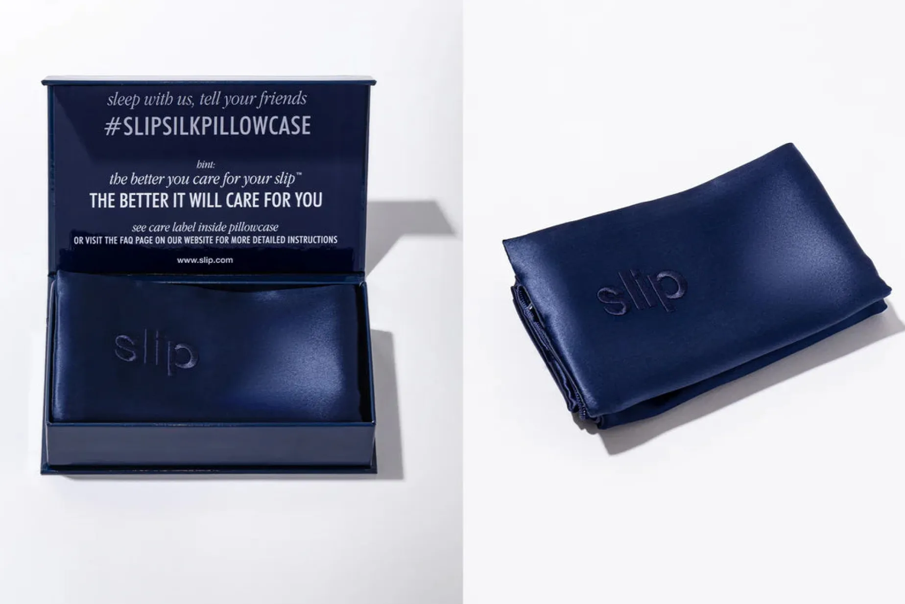 SLIP Silk Pillowcase NAVY