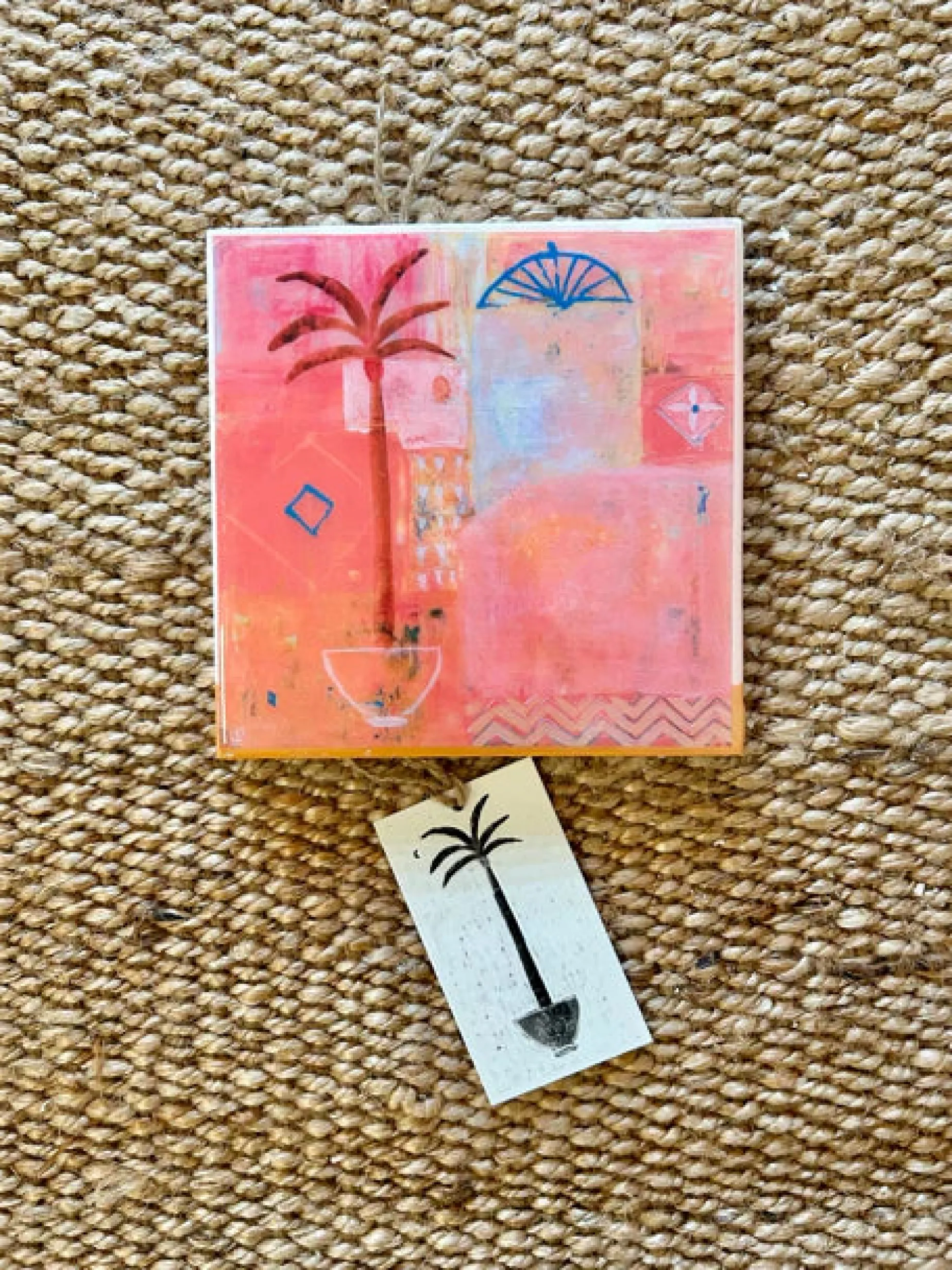 SUE FANTINI Square Tile PINK PALACE
