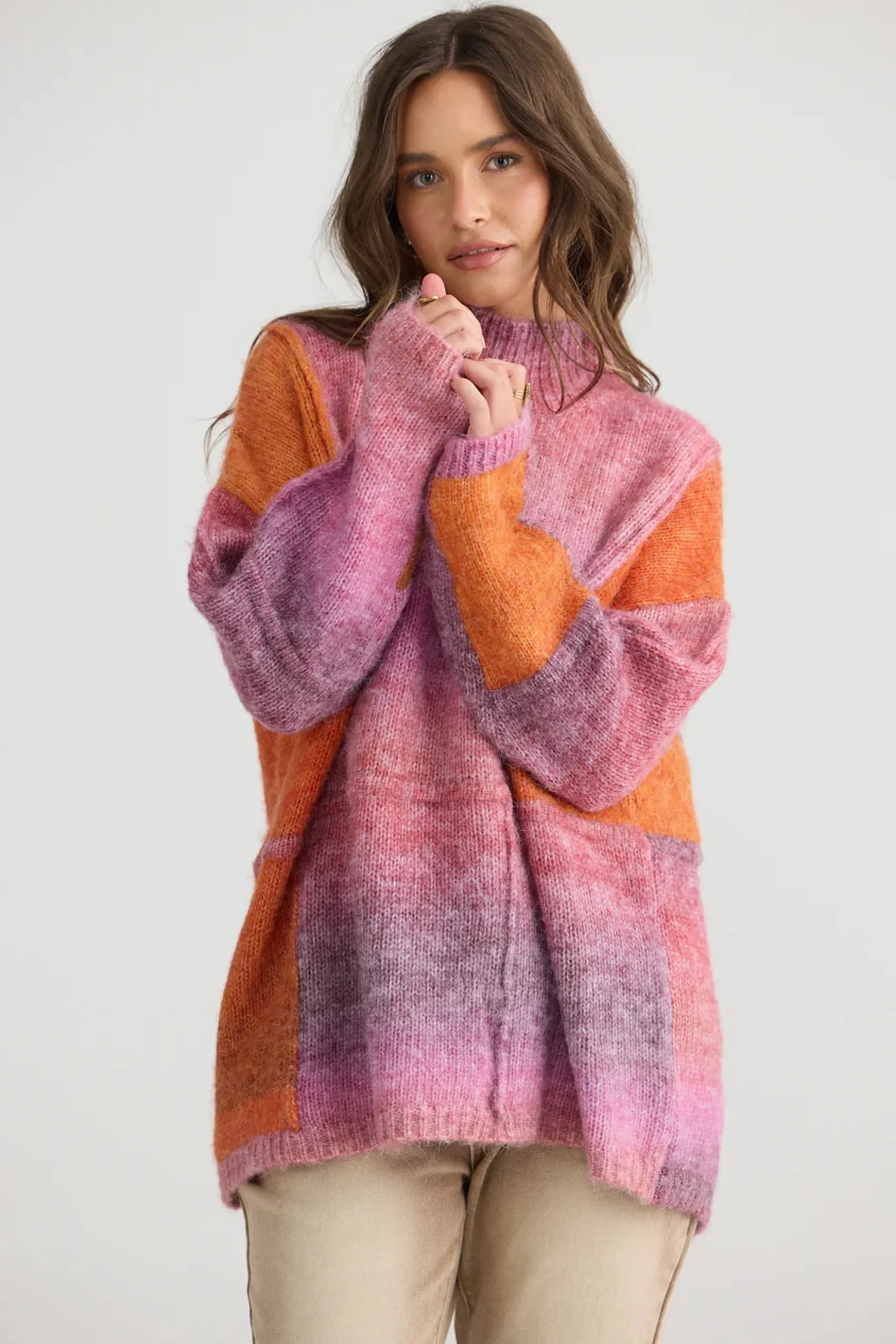 TALISMAN Eclipse Knit PINK + ORANGE