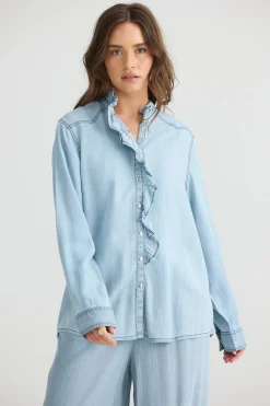 TALISMAN Pedro Shirt LIGHT WASH DENIM
