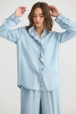 TALISMAN Pedro Shirt LIGHT WASH DENIM