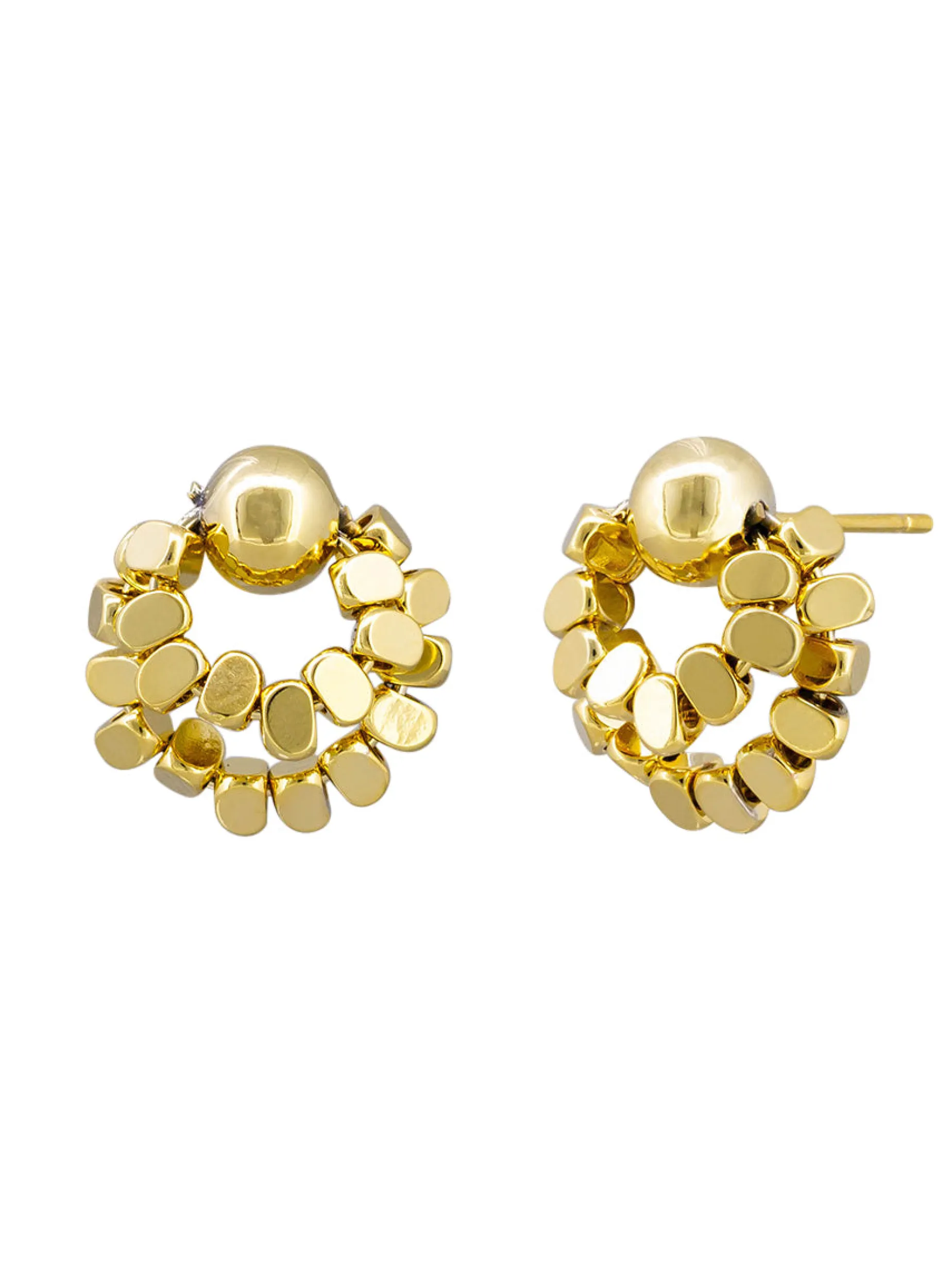Tiger Tree Gold Shimmer Earrings