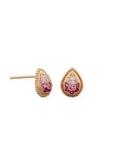 Tiger Tree Ombre Crystal Teardrop Earring PINK