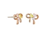 Tiger Tree Rose Gold Crystal Bow Studs