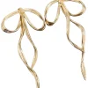 TOUR24 Long Ribbon Bow Earrings GOLD