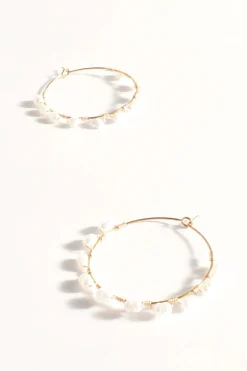 Wired Freshwater Pearl Hoops