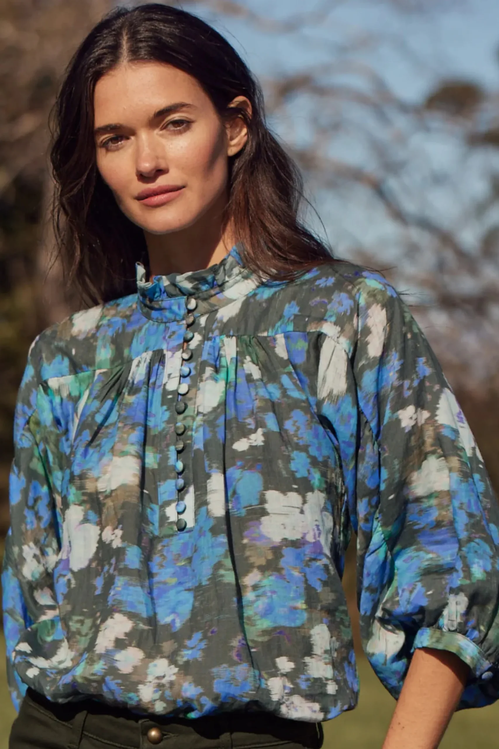 Zoe Kratzmann Crescendo Top FOREST BLUR